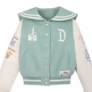 Disney Mint Green and White Varsity Jacket